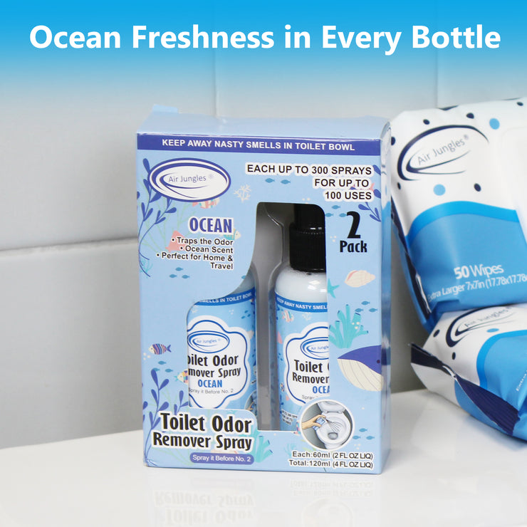 Toilet Odor Remover Spray, Ocean